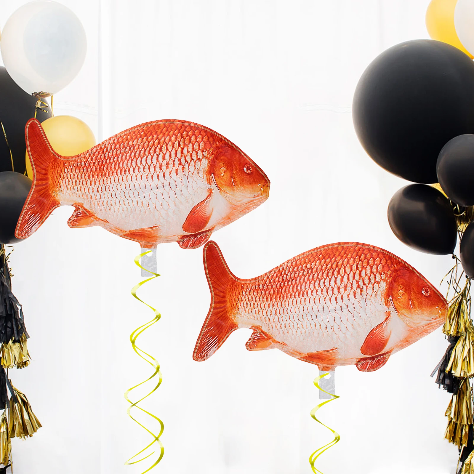 

6 Pcs Decorative Carp Balloon Birthday Party Decoration Cartoon Fish Decorations Balloons Aluminum Foil Animal
