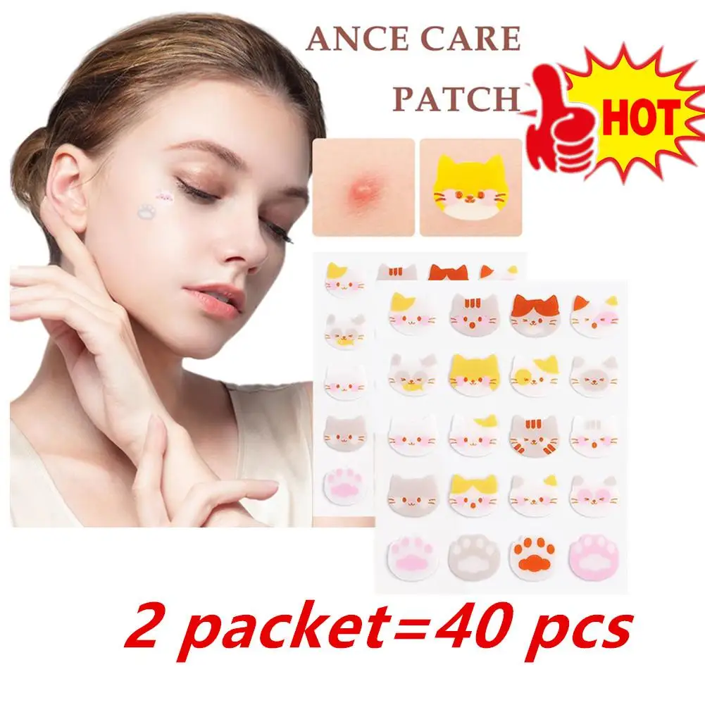 

40pcs Acne Pimple Patch Sticker Waterproof Acne Treatment Pimple Remover Tool Blemish Spot Facial Mask SkinCare Hidden Pimple