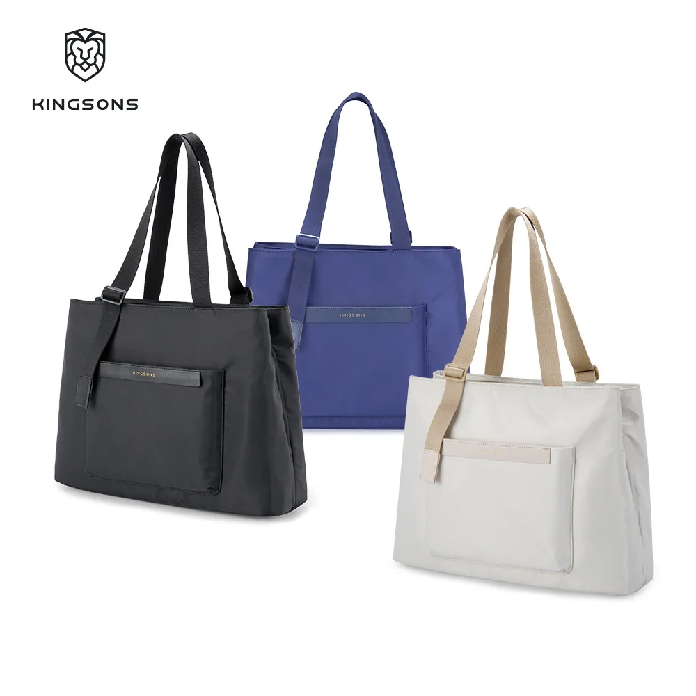Kingsons Fashionable Women's Tote Bag Large Capacity Multi-layer Storage Single Shoulder Bag Simple Design Mom's Handbag