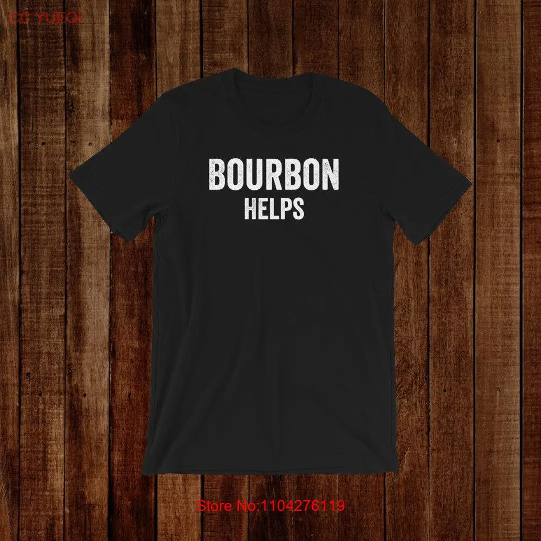 Bourbon Trail T Shirt Helps Liquor Drinking for Lover Drinker Millennial long or short sleeves