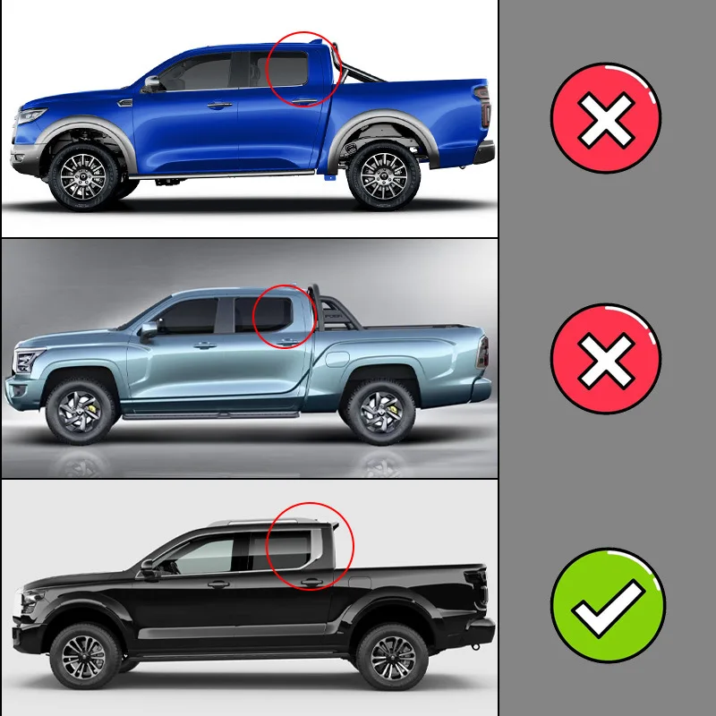 For Great Wall GWM Cannon Alpha 2024+ Car Window Visor Awning Shelters Windshield Side Window Rain Sun Shade Auto Accessories