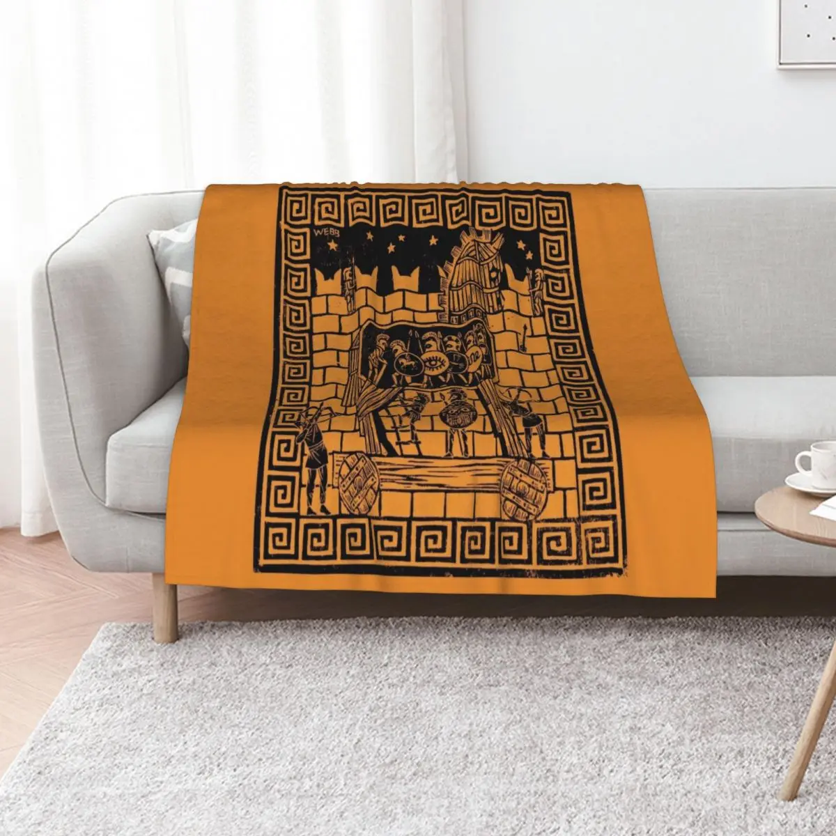 Trojan Horse Throw Blanket Thermal Multi-Purpose Hair for sofa Thins Travel Blankets