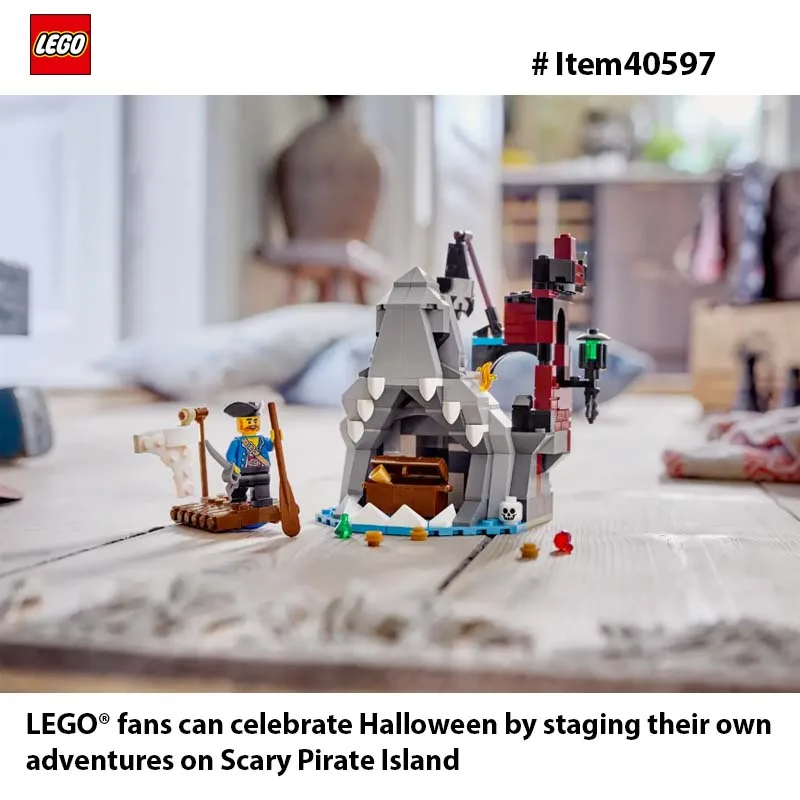 LEGO 40597 Conjunto de construção GWP da Ilha Pirata assustadora comemora o Halloween – Este LEGO ®   Brinquedo criador para crianças 214PCS