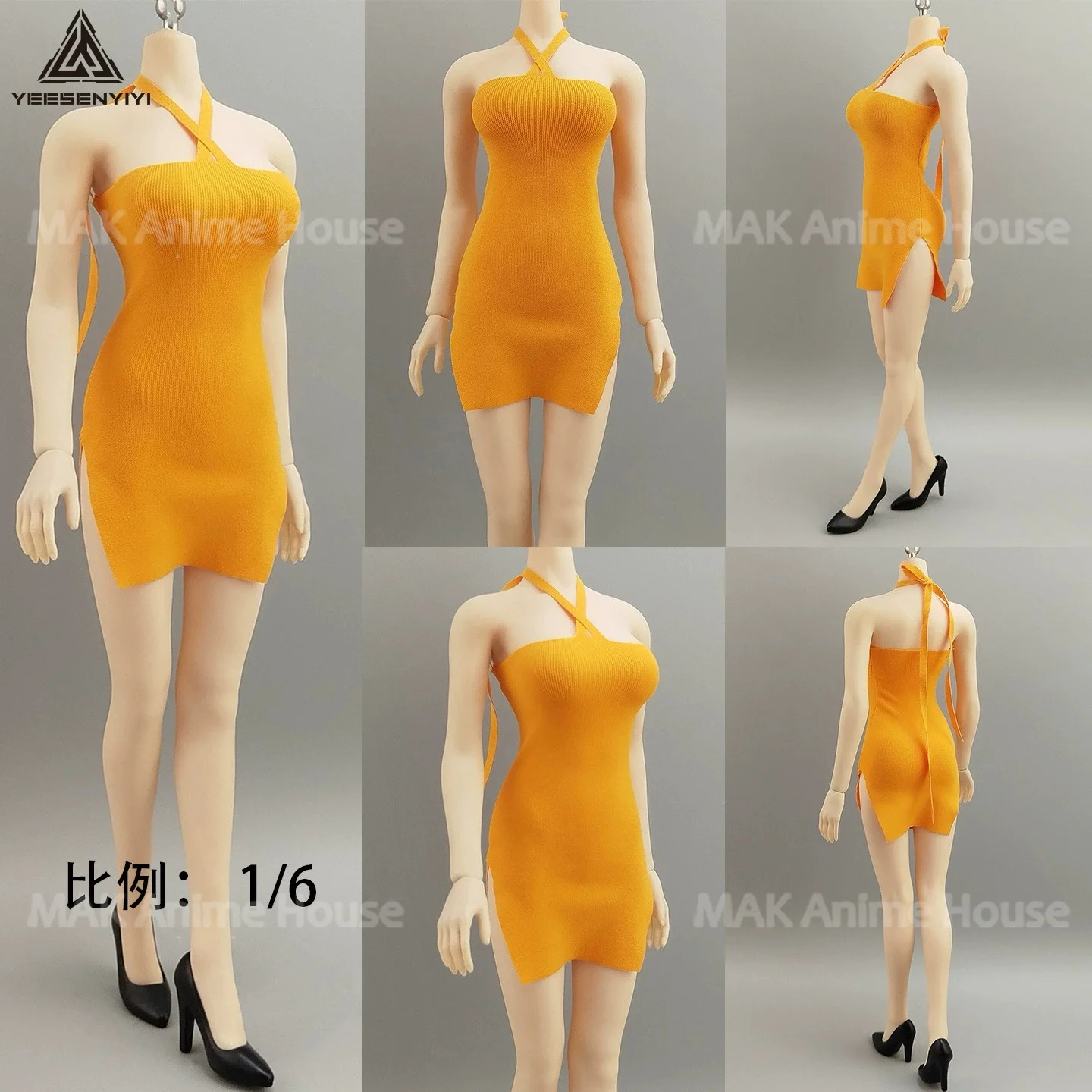 1/6 مقياس مرونة الإناث ضيق ملزمة تنورة قصيرة تشيباو الملابس نموذج ل 12 ''أنثى عمل الشكل الجندي الجسم الدمى