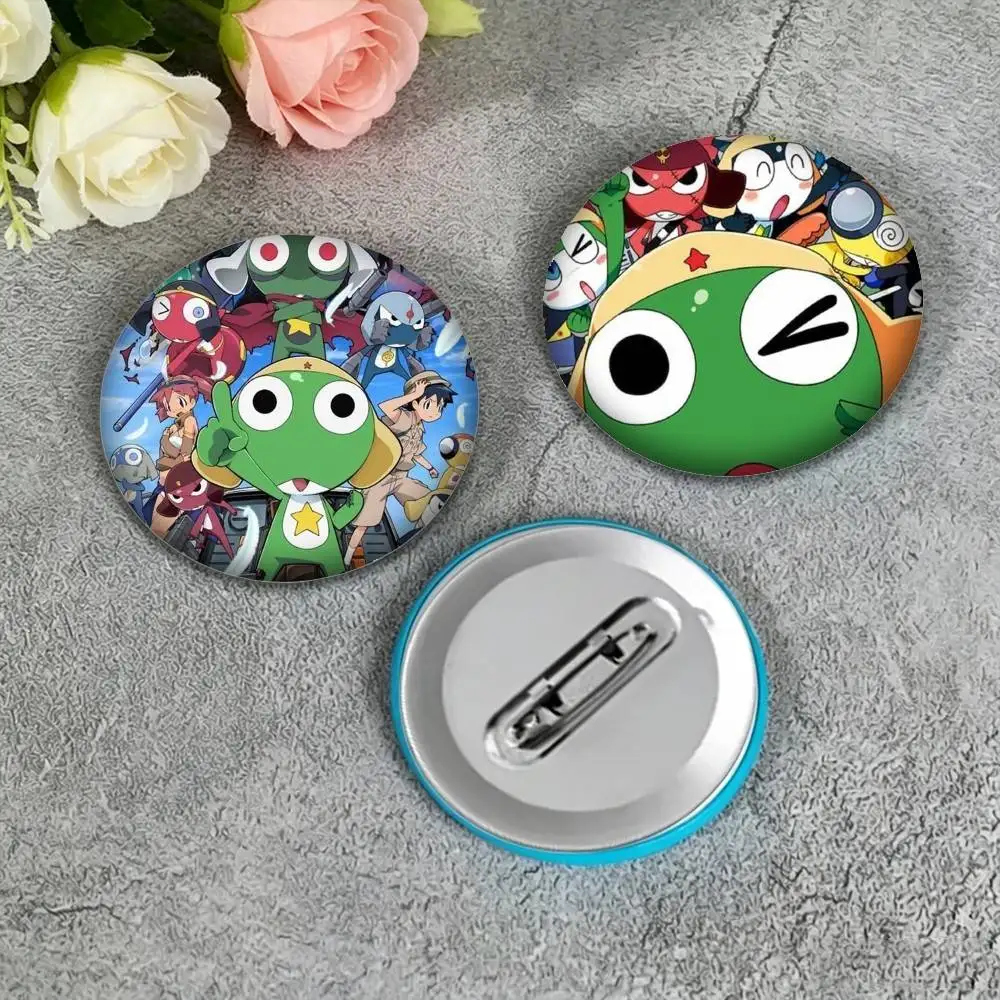 Cute K-Keroro 25 32 44 58 75mm Badges Personalized Round Brooches Pins Accessory Gift