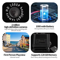 N93R LED Sports Mini Camera 1080P Head-Mounted Lighting Motion Detection Camcorders Loop Recording Video Enforcement Recorder