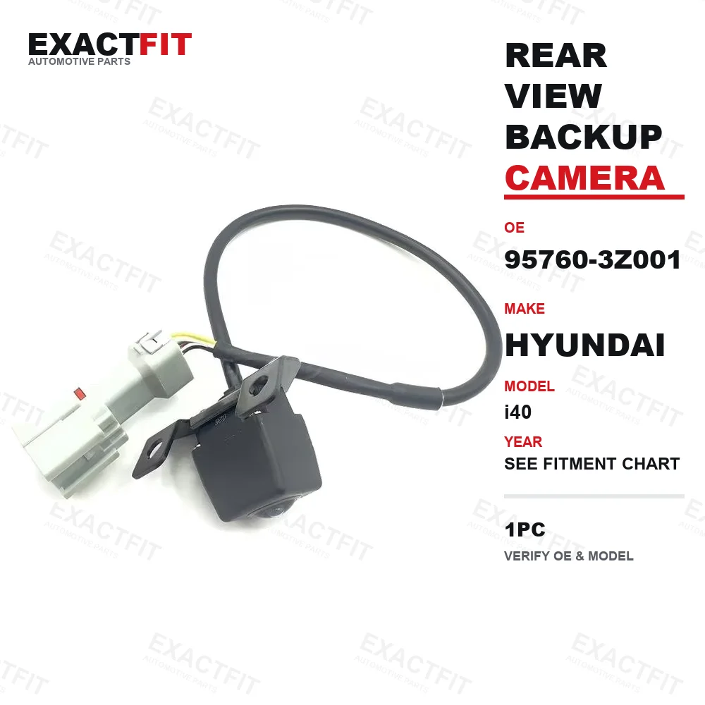Rear View Parking Backup Camera for Hyundai i40 2011 2012 2013 2014 OE 95760-3Z001 White Connector External Cable Bracket