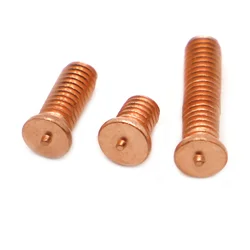M3 M4 M5 M6 M8 M10 Carbon Steel Copper Plated Stud Weld Spot Welding Screw Solder Point Nail Bolt for Capacitor Discharge