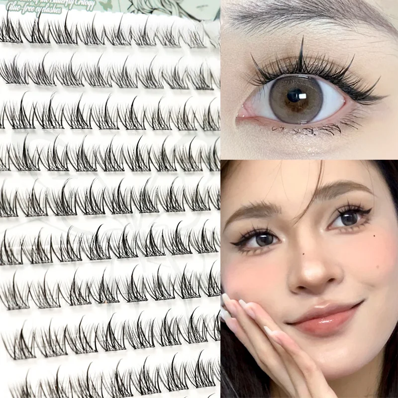 120pcs Xixi No Glue Eyelash Nature Curly Wild Eyelashes Cute Make Up Beauty Cosplay Cosmetic