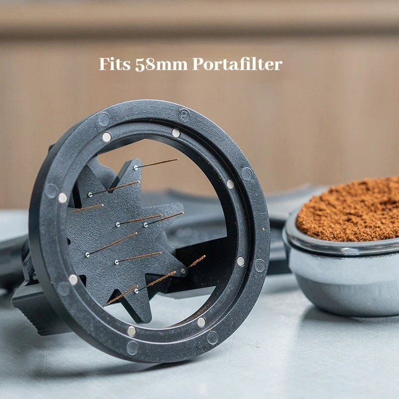 1Zpresso Magnetic Rotary Wdt Coffee Distributor 58mm Needle Coffee Powder Breaker For 58mm Espresso Portafilter Home Barista