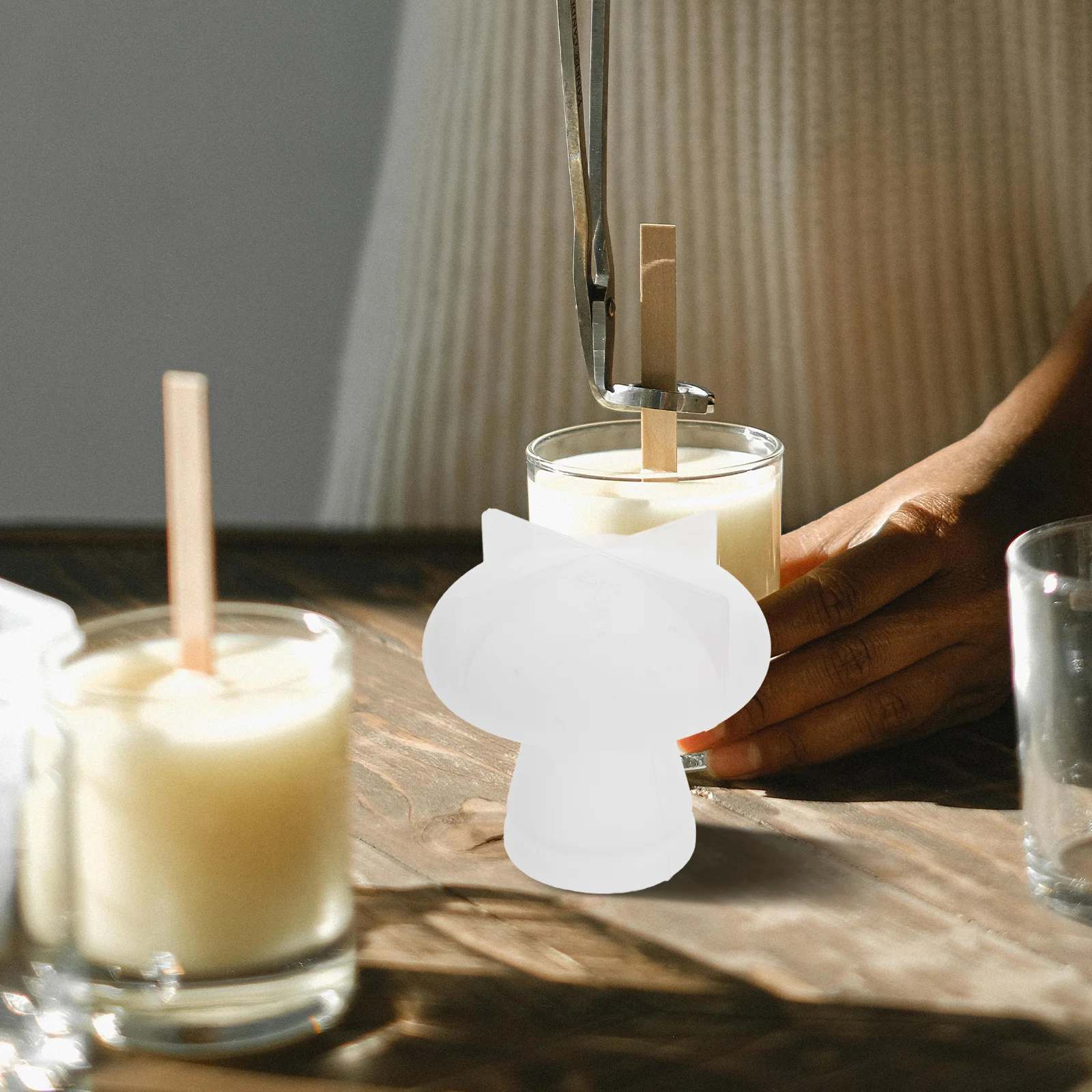 

DIY Mushroom Mold Silicone Reusable for Scented Candles Soaps - Flexible Safe Making Mold Mushroom Shaped Craft