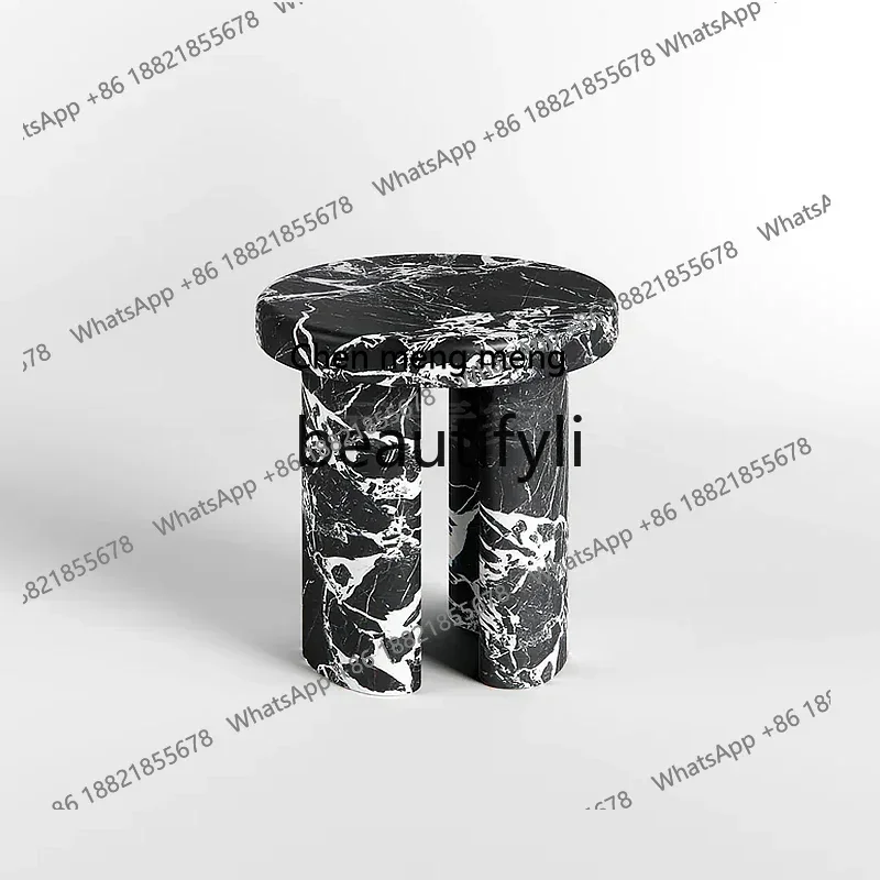 

Black marble edge few small apartment sofa small coffee table