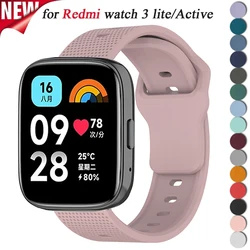 Silicone Band for Redmi Watch 3 Lite SmartWatch Watchband Sports Strap for Xiaomi Redmi 3 Active Bracelet Wristband Accessories