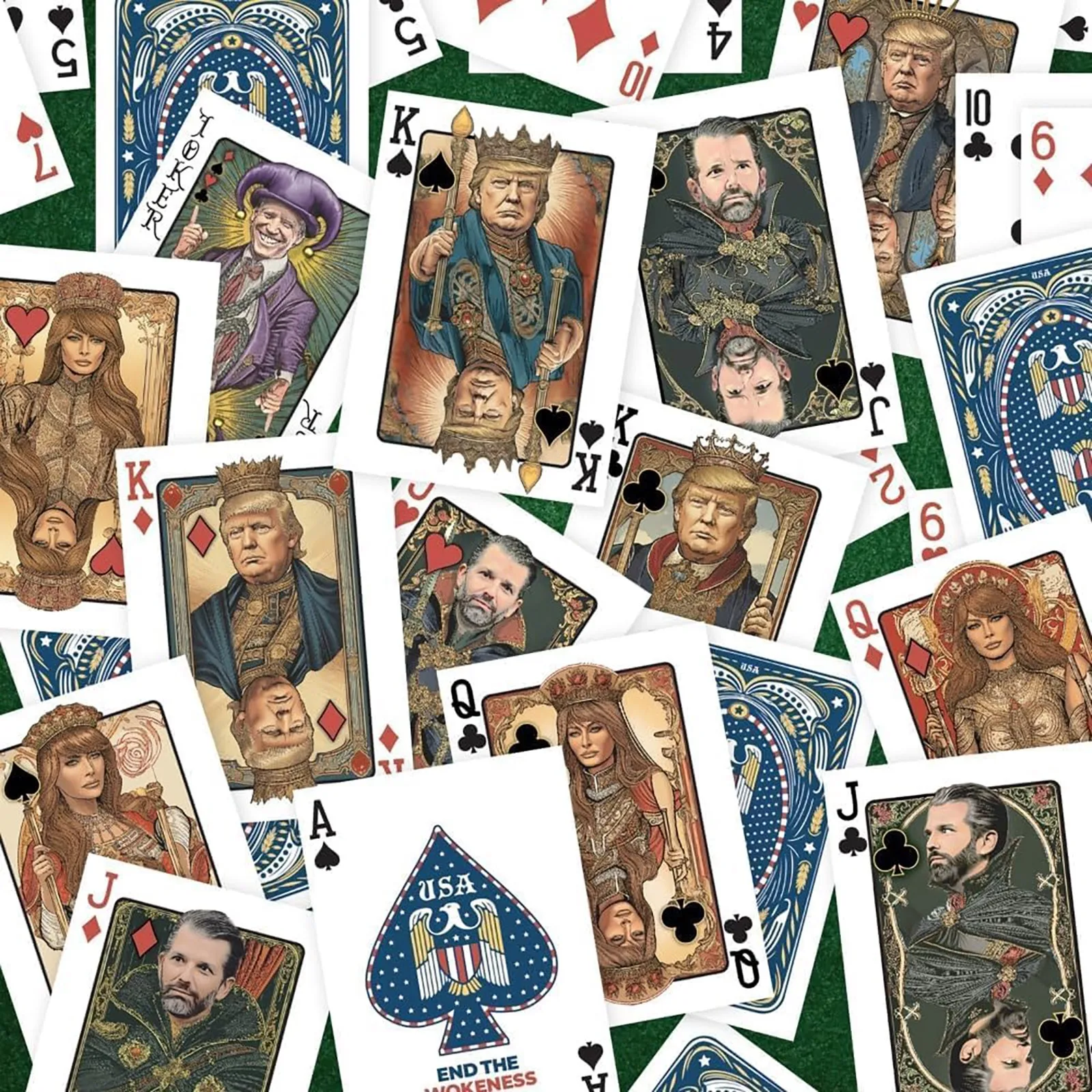 Spielkarten uns Präsident Donald Trump Spielkarten Comic Kunst Poker Karten Sammlung Deck Unterstützer Poker Brettspiel Brett ga