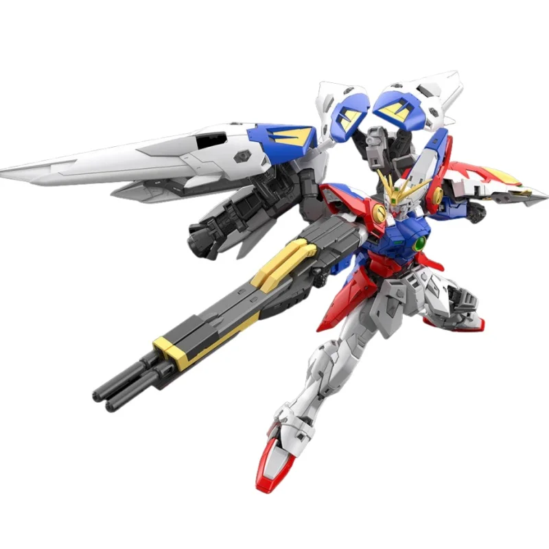 Bandai Original Anime ensamblar modelo figura de acción Gundam RG 1/144 Wing Gundam Zero articulaciones se mueve suavemente materiales de alta calidad