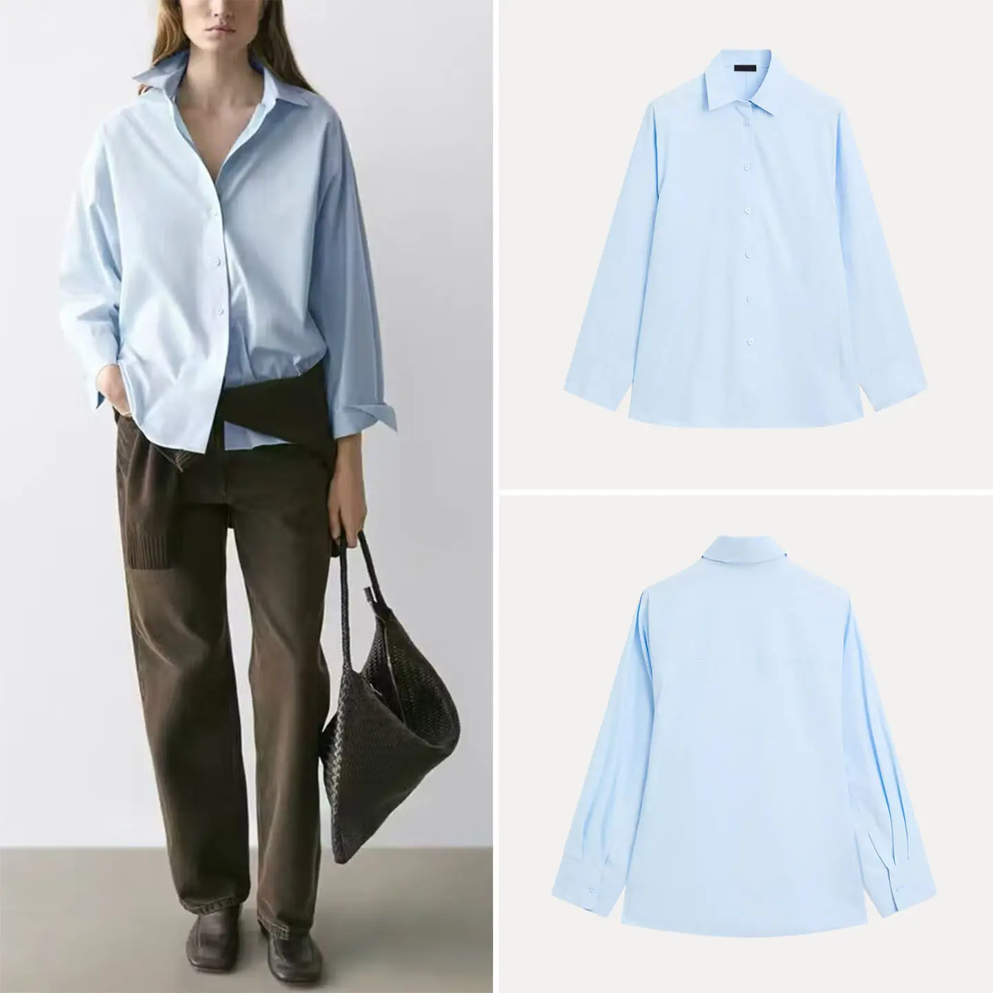 

Women's Shirt Spring 2026 New Style Intelligent Shoulder Sleeve Insertion Long Sleeve Regular Length Button Closure Casual Top