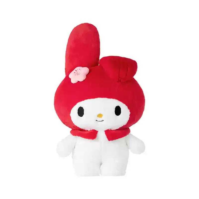 Miniso sanrio minha melodia brinquedo de pelúcia vermelho em pé e postura sentada decoração para casa macio fofo estilo japonês presente de aniversário de pelúcia