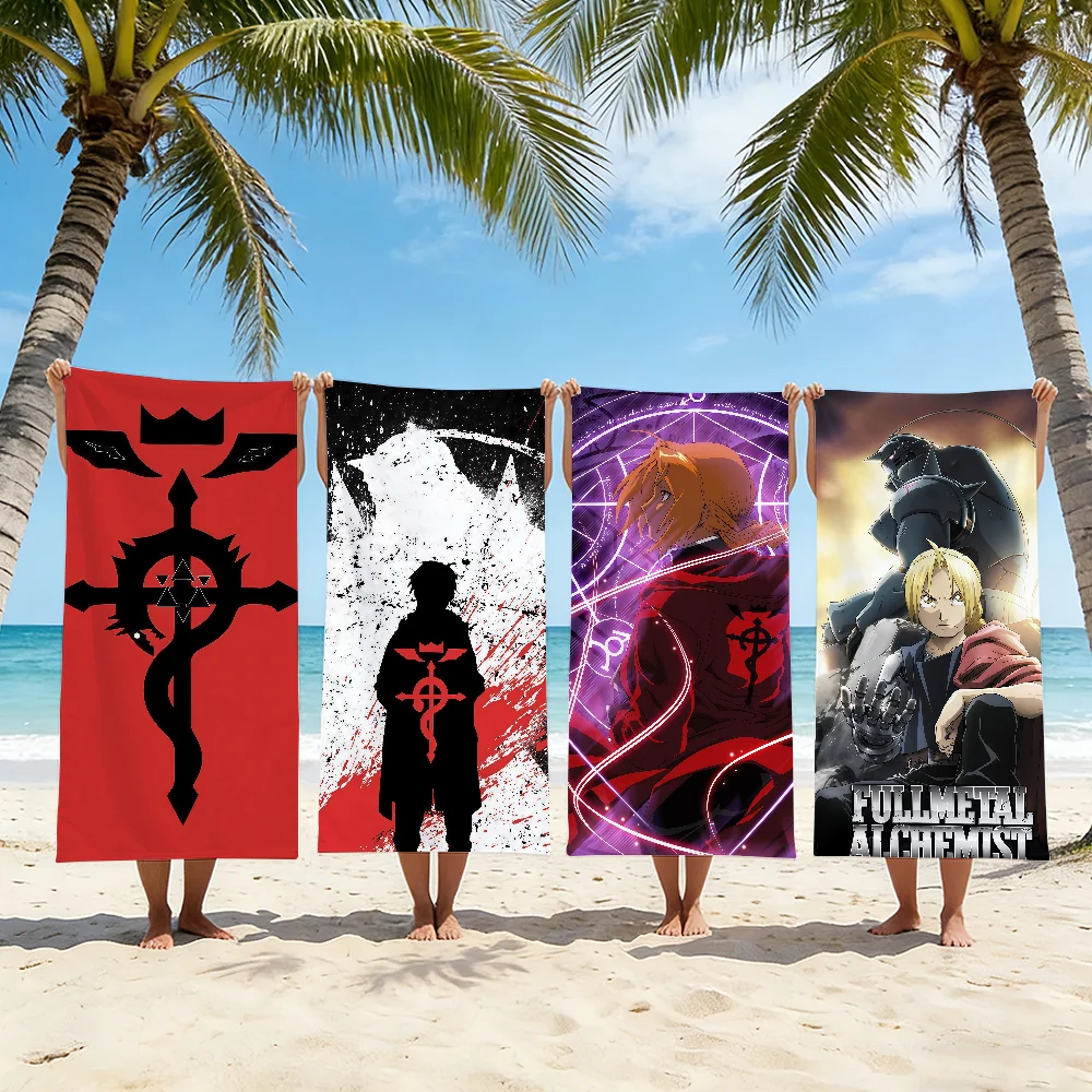 Anime F-Fullmetal Alchemist Towel Beach Shower Bath Travel Lightweight Skin Friendly for Pool Camping Cruise Summer