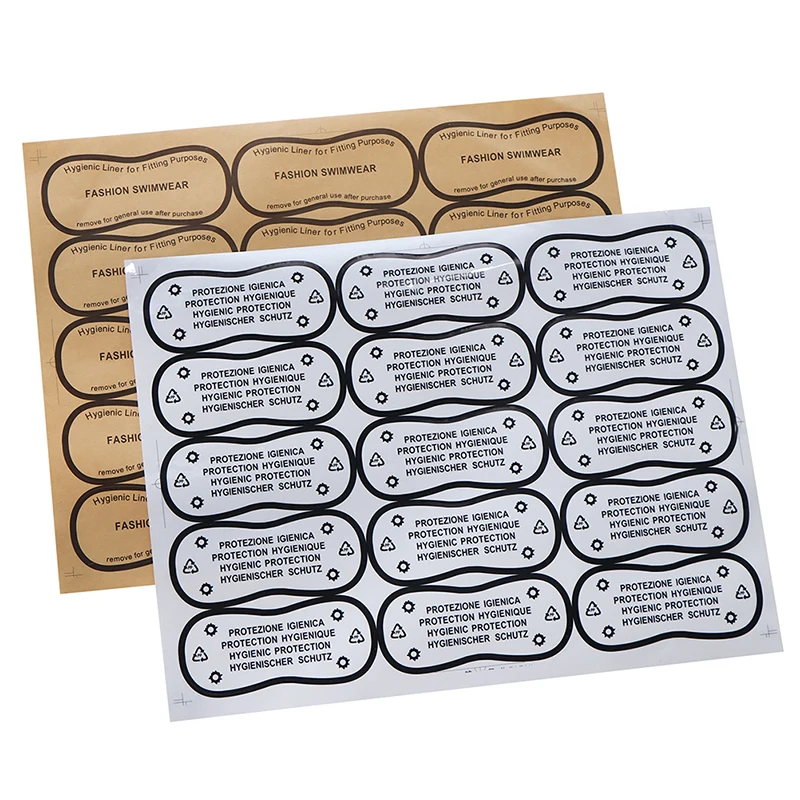 30 sztuk / zestaw bielizny Try On Label Hygiene Label Przezroczysta taśma Stroje kąpielowe