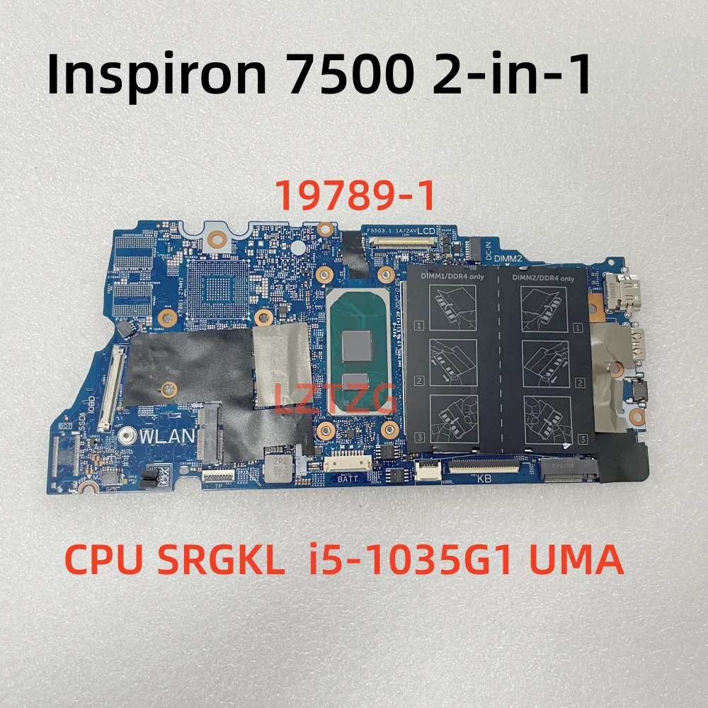 19789-1 For Dell Inspiron 7500 2-in-1 Laptop Motherboard With I5-1035G1 CPU UMA CN-0GVCY9 100% Tested OK