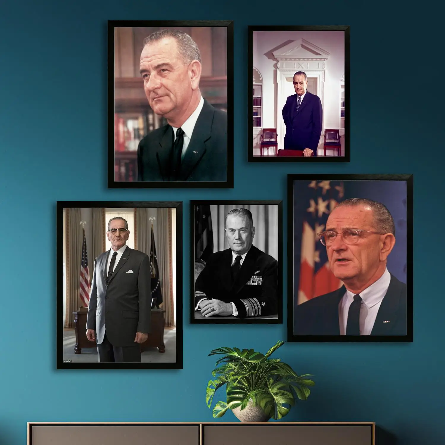 Lyndon B. Johnson Canvas Art Poster and Wall Art, Picture Print, Modern Family, Bedroom Decor, Posters,Decorative painting