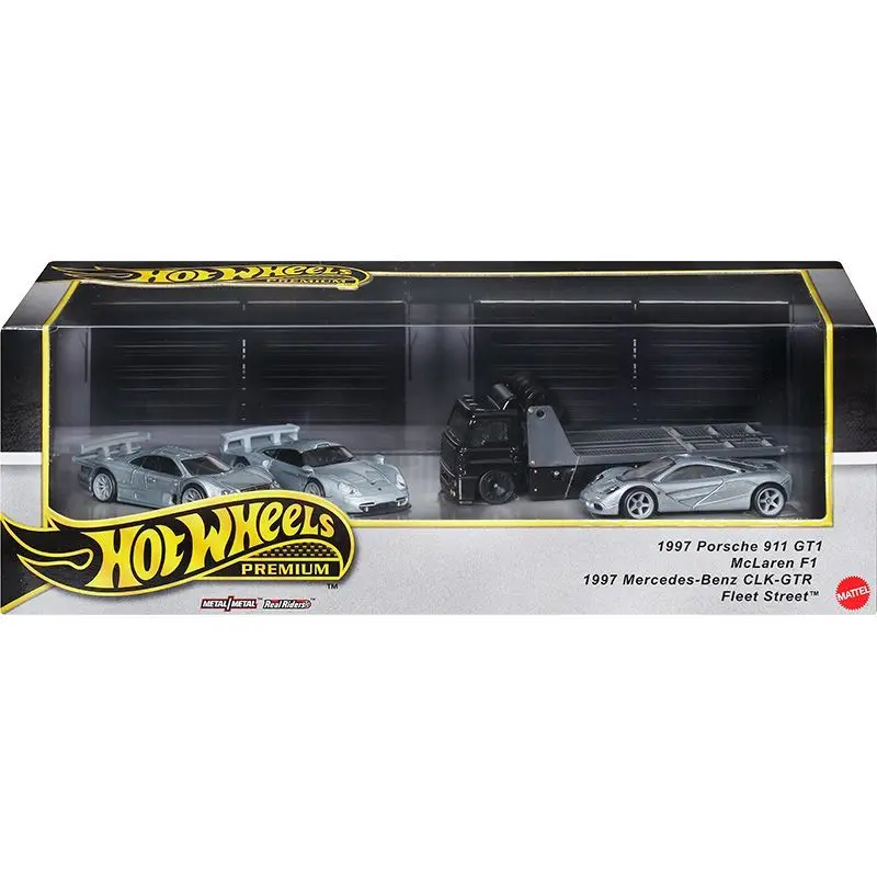 New 1/64 Hot Wheels Fleet Street Series 1997 Porsche 911 GT1 Mclaren F1 Benz CLK-GTR Model Collectible Toys Custom Birthday Gift view 3