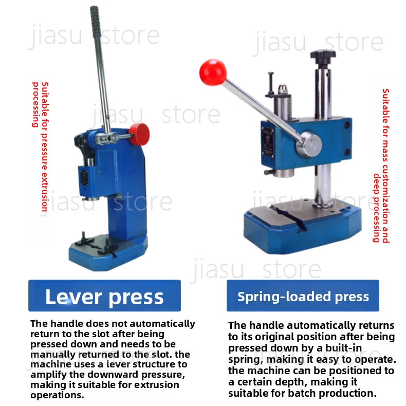 Precision Desktop Manual Hand Press Machine, Mini Bench Punch Press Hand Operated Staking Equipment