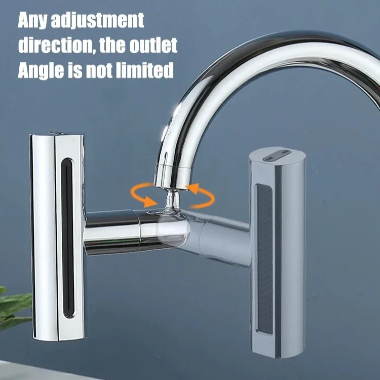 New 3 Modes Waterfall Kitchen Faucet Universal 720° Swivel Spout Sprayer Bathroom Basin Water Tap Extender Kitchen Accessories