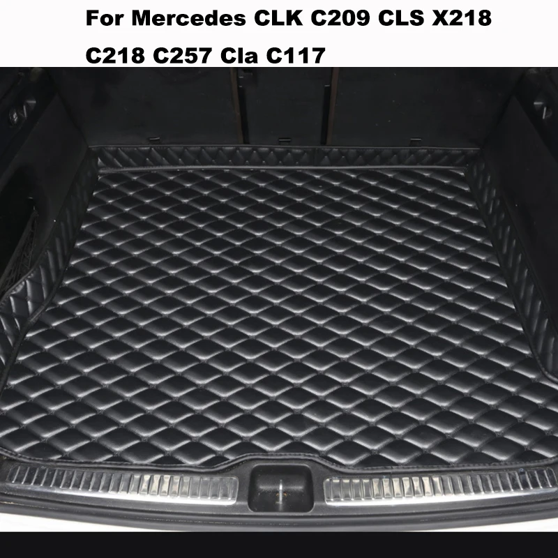 高品質人工皮革製メルセデスclk-c209-cls-x218-c218-c257-cla-c117用カーゴマット、カーアクセサリーカーペット