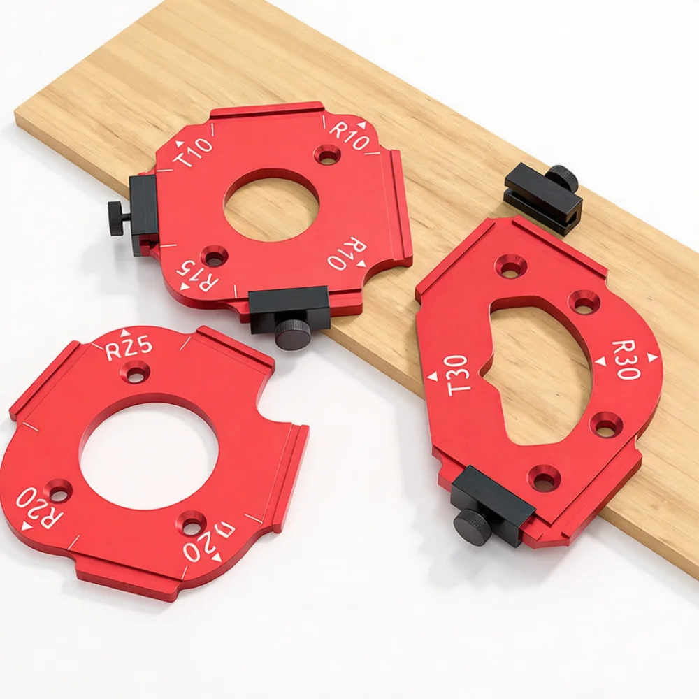 Carpentry Radius Template Router Jig Guide Tool For Woodworking Board Edge Trimming Crafting Furniture Accessory Kit