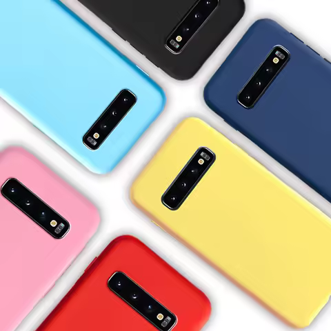 Candy Silicone Phone Case For Samsung galaxy S10 S20 Plus S21 Pro S 21 S7 edge S8 S9 Note 8 9 10 20 TPU Soft Back Cover