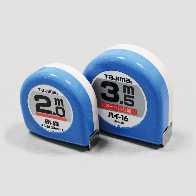 Tajima HI series steel tape 2m 3.5m blue pocket tape Small portable metric scale box high precision JIS1 level