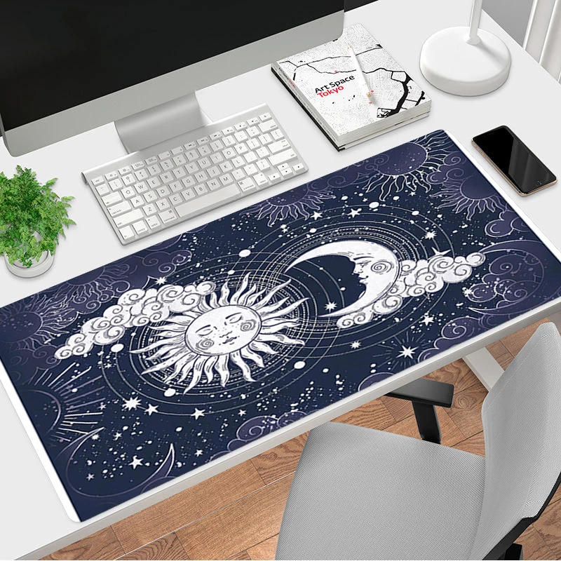 

Moon Sun Planet Mouse Pad Game Custom Home New Mouse Pad Large Size Playmat Soft Non-Slip Computer Deskmat Mats Tapis De Souris