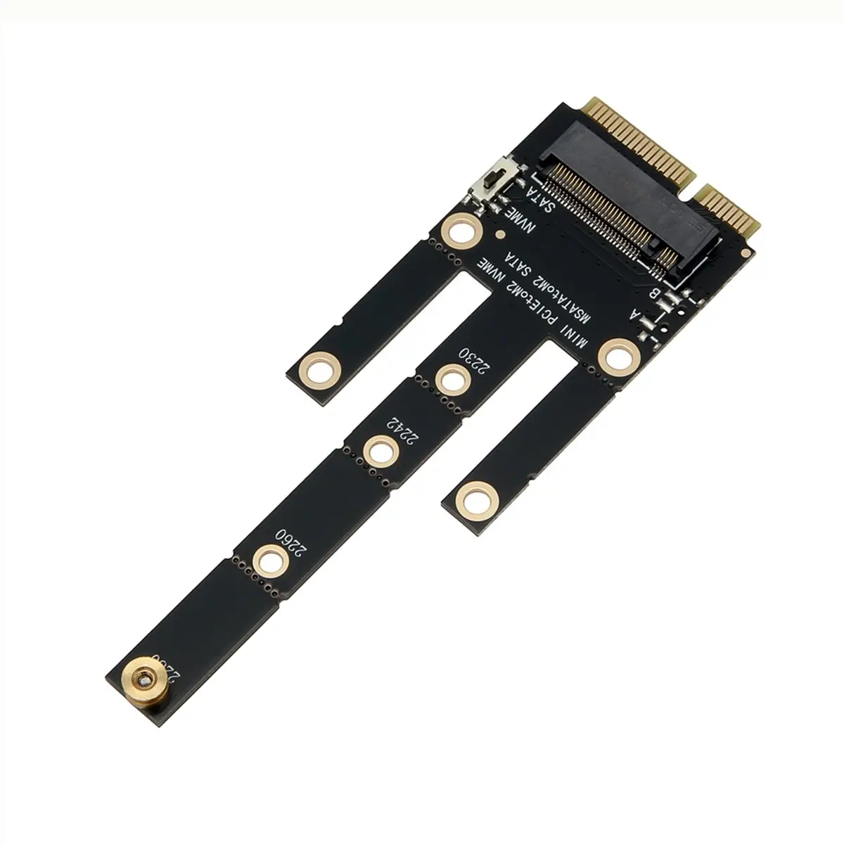 618 Mega Sale MSATA to NGFF M.2 Adapter Card Mini PCI-E to NVME Converter Expansion Card Supports 2230 2242 2260 2280 M.2 SSD