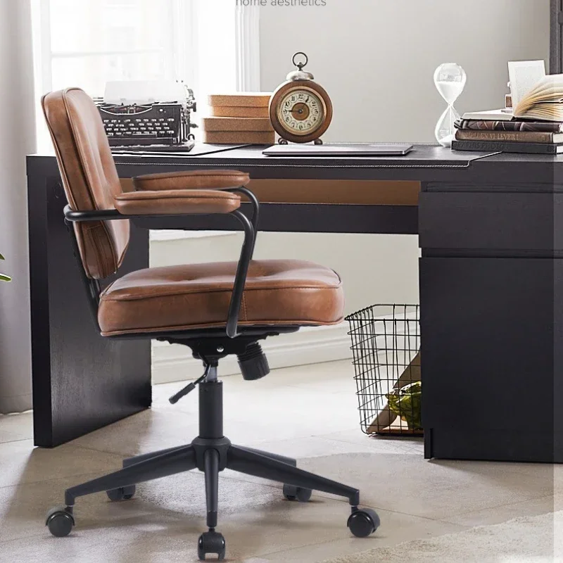 New model Computer chair boss leather chair sedentary and comfortable home office chair computer sofa rotating chair