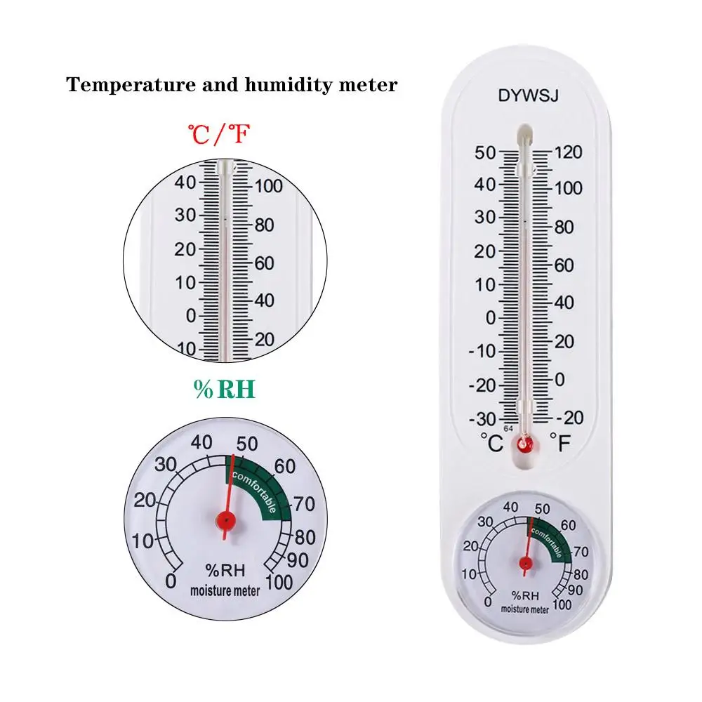 Monitor Temperature Gauge Breeding Thermometer Temperature Humidity Meter Temperature Humidity Gauge Hanging Thermometer