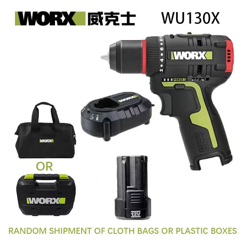 WORX 20V Brushless Cordless Drill WU130X High Power Lithium Ion Wireless Drill For Drilling Screwdriving Home DIY Industrial Use