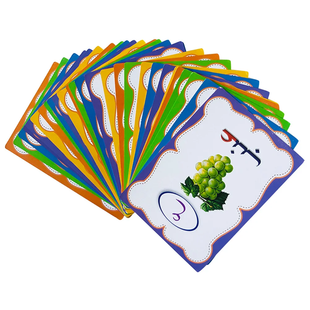 1Set Parole Arabi Flash Card Bambini Educativi Apprendimento Cognitivo Carte Sensoriali Scuola Materna Flashcard Parole Arabi Gioco
