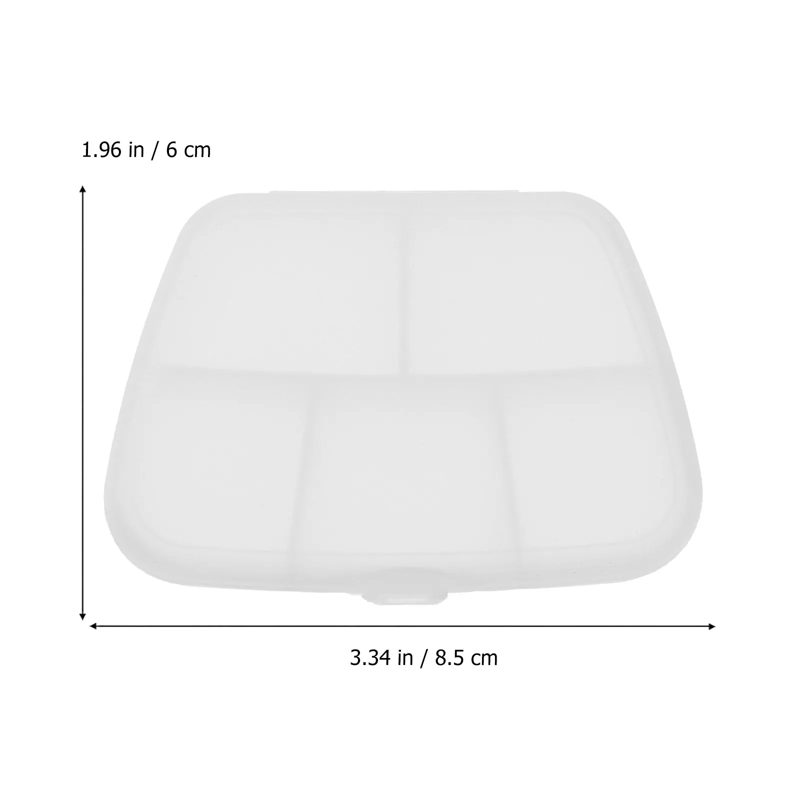 6Pcs Weekly Pill Boxes Medicine Organizers Portable Independent Small Dust Proof Moisture Proof Cases for Home Travel Storage