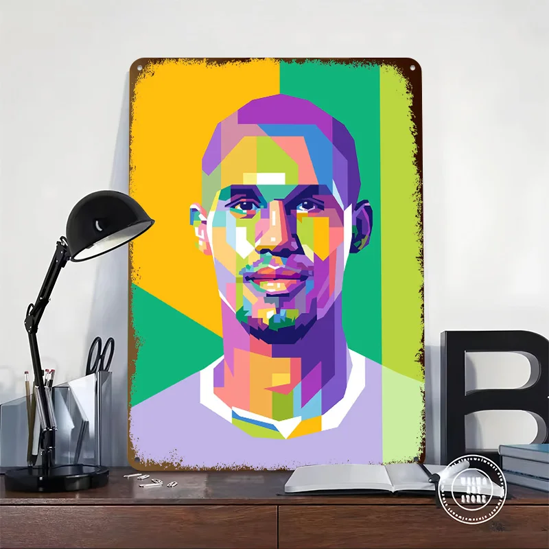 Theodor Gebre Selassie Personalized 3D Textured Metal Poster Wall Art Tinplate Sign for Interior Decoration Living Room House