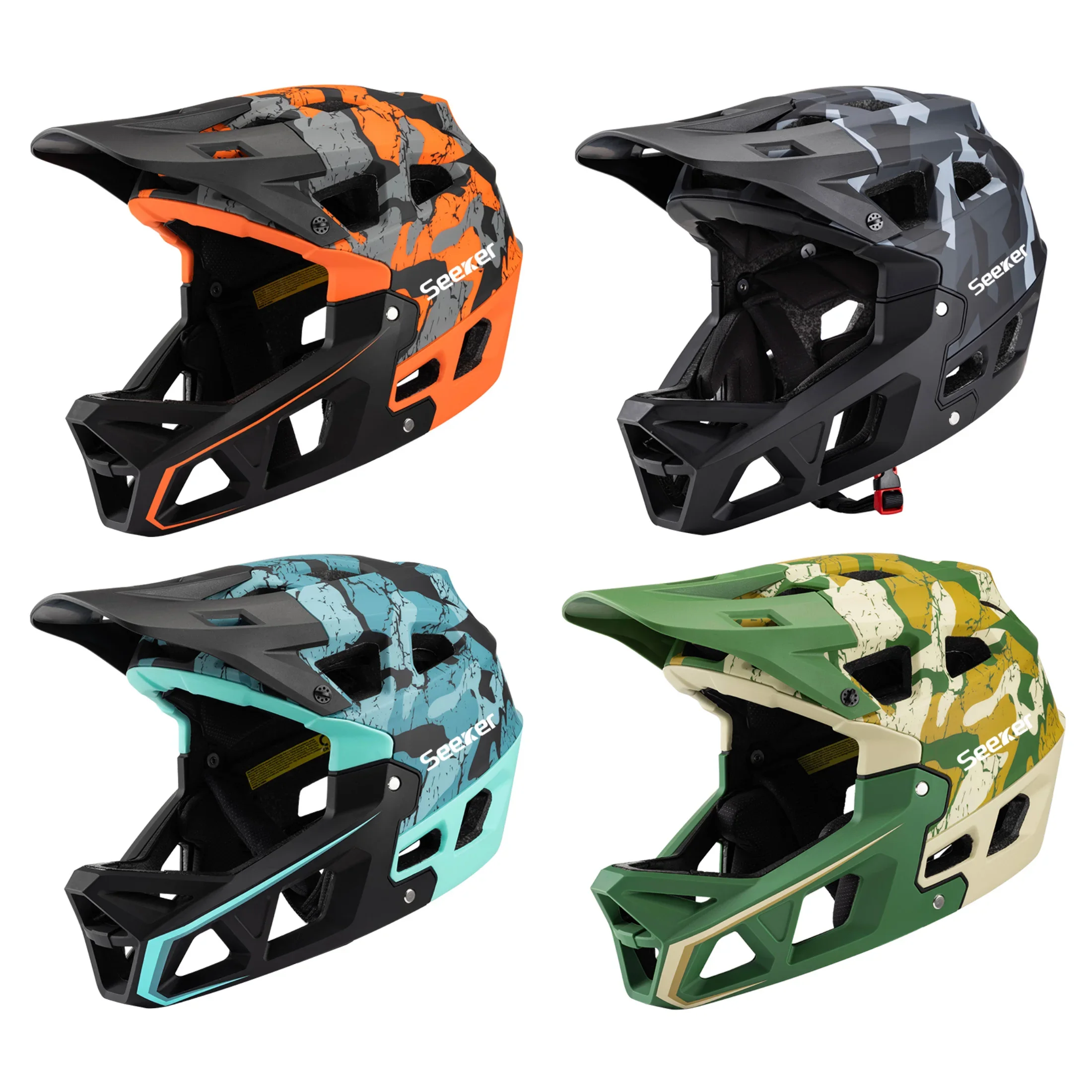 

Seeker MTB adult Helmet Outdoor Off-road Helmet Racing Downhill Men Women Camouflage Full Helmet Bicycle Riding Safety Helmets