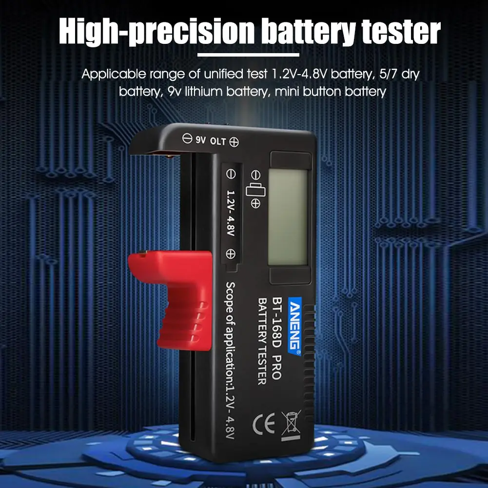 ANENG BT-168 PRO Digital Lithium Battery Capacity Tester analizzatore di carico a scacchi Display Check AAA AA Button Cell Test universale