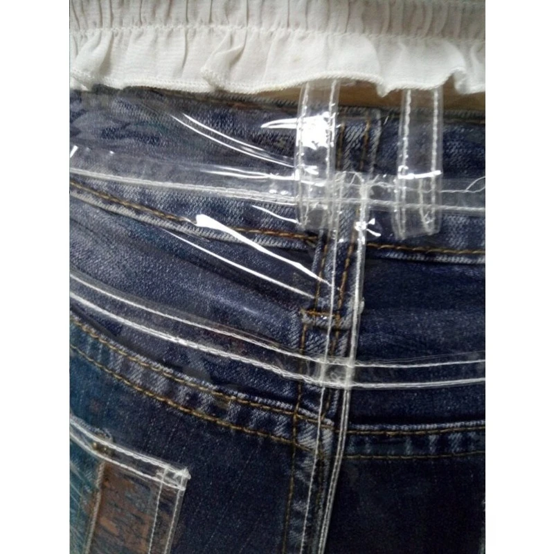 Pantaloni Trasparenti in PVC per Adulti, Jeans Completamente Trasparenti in TPU, Pantaloni Impermeabili Trasparenti per Sfilate di Moda e Protezione dalla Pioggia all'Aperto