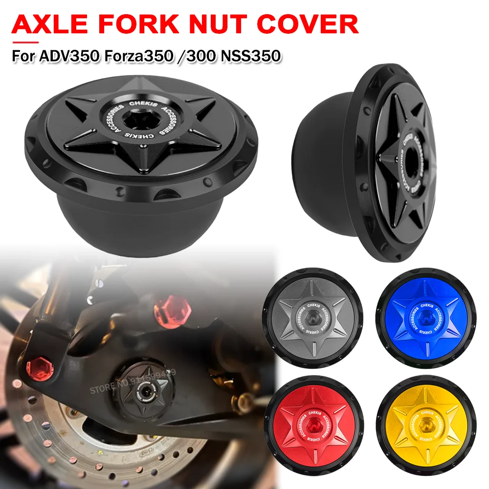 

Motorcycle Rear Axle Fork Nut Cover For Honda ADV350 Forza350 Forza300 NSS350 Wheel Axle Slider Screw Decorative Cap Accessories