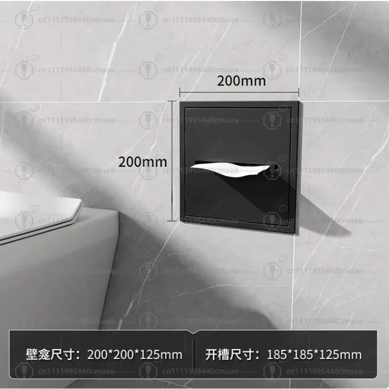 Toilet Embedded Roll Paper Pumping Tissue Box Concealed Shelf Bathroom Toilet Side Storage Cabinet view 3