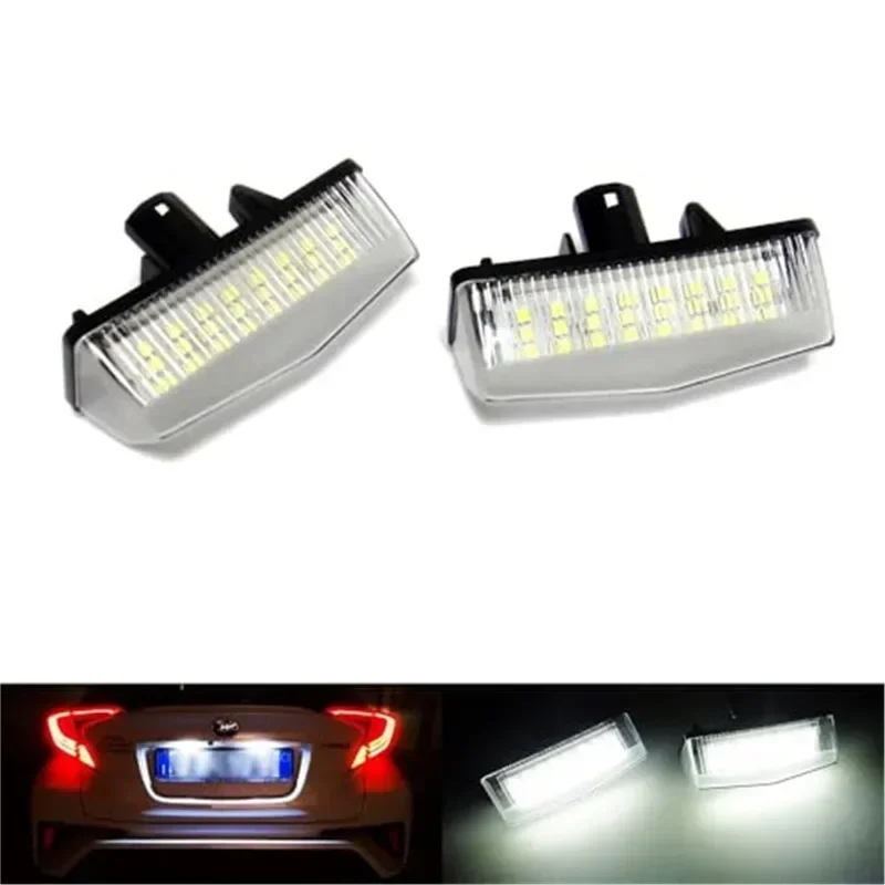 For Lexus CT200h IS300 Sportcorss Toyota C-HR Prius V Venza Matrix RAV4 Scion TC for 2x Canbus LED License Number Plate Light