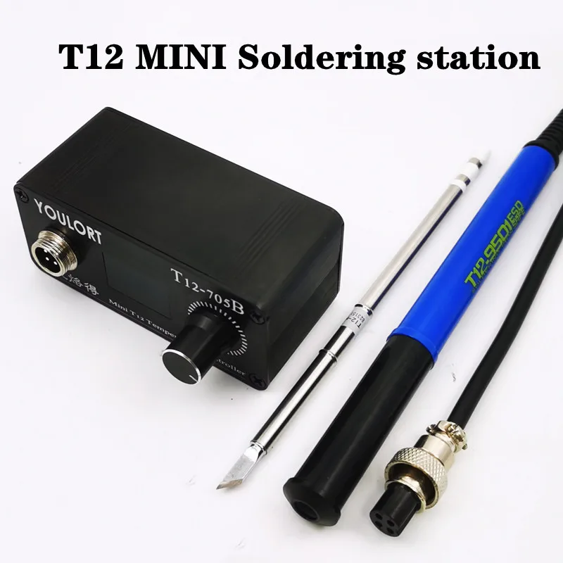 

MINI T12-705B Soldering Iron station OLED Solder Electric Welding Iron Tips With 9501 Handle withot power supply