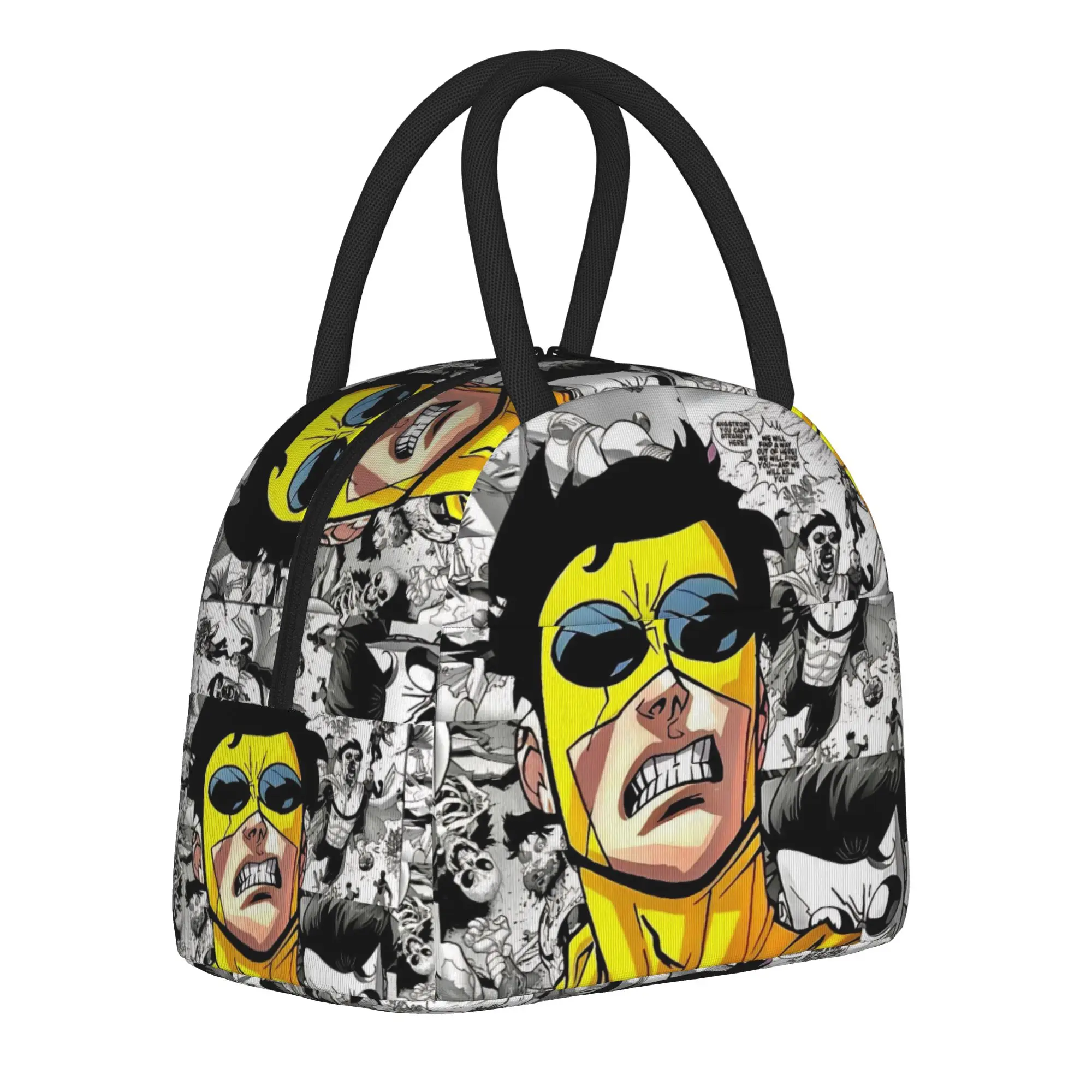 Invincibles Comic Insulated Lunch Bag for Men Women  Storage Food Box Portable Cooler Thermal Lunch Boxes For Work