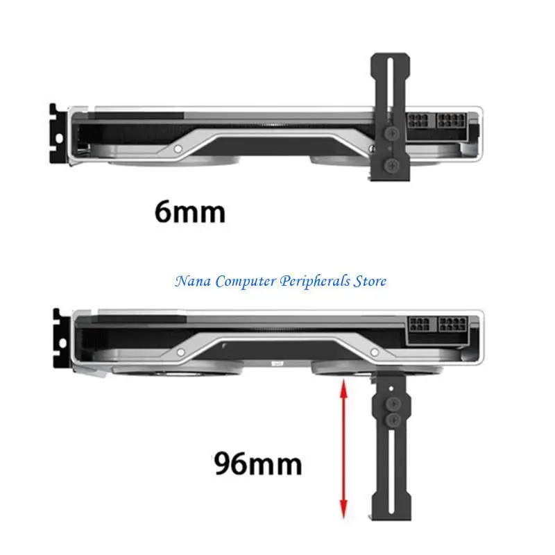 F68C Adjustables Metal Graphics Card Bracket for Computer Case Enhances Performances and Protect GPU Fine Workmanship
