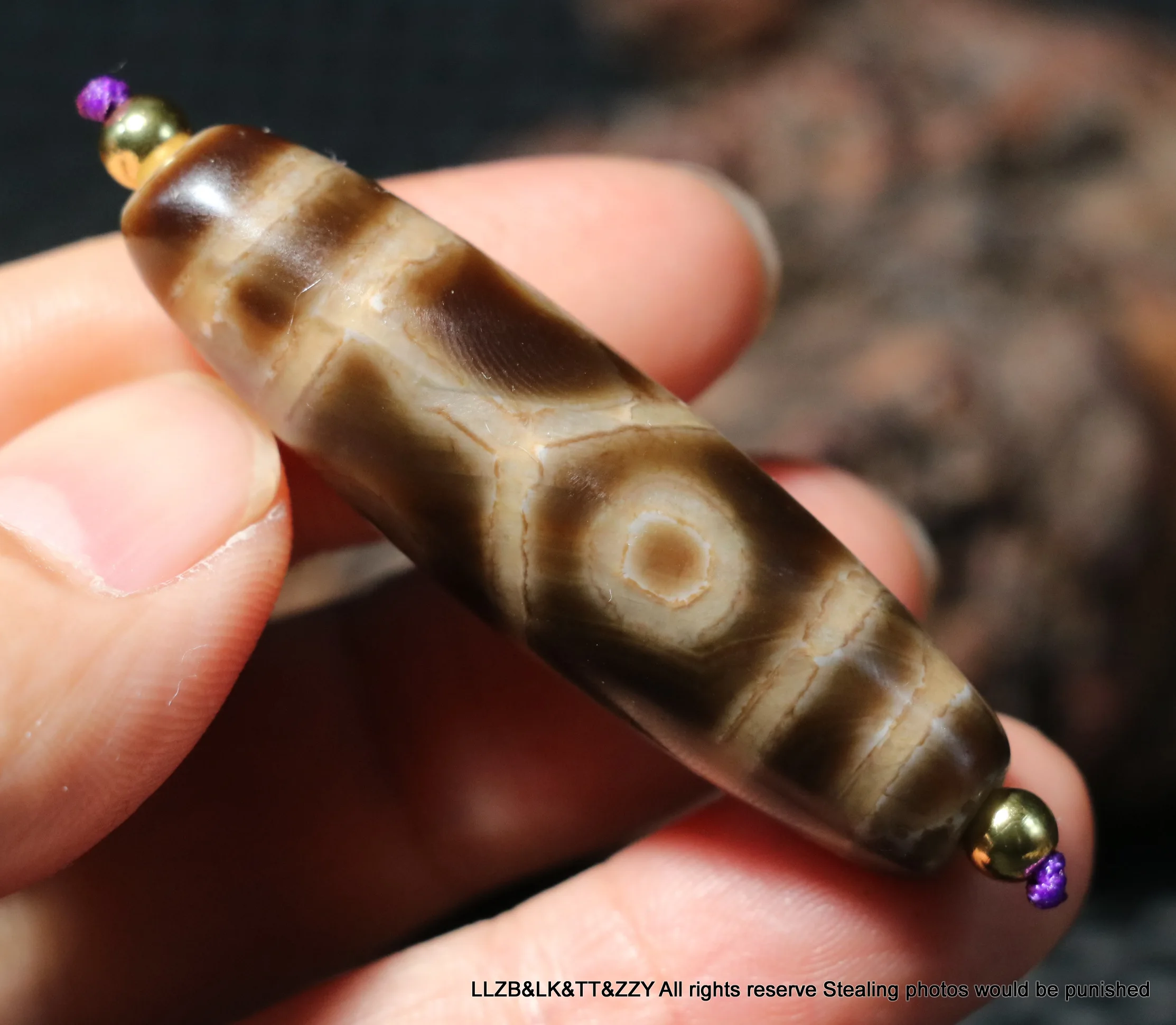 

Energy Tibetan Old Agate 4 Eyed Turtle Shell Longvety dZi Bead Amulet Pendant ZW LKbrother Talisman UPS1217Qw